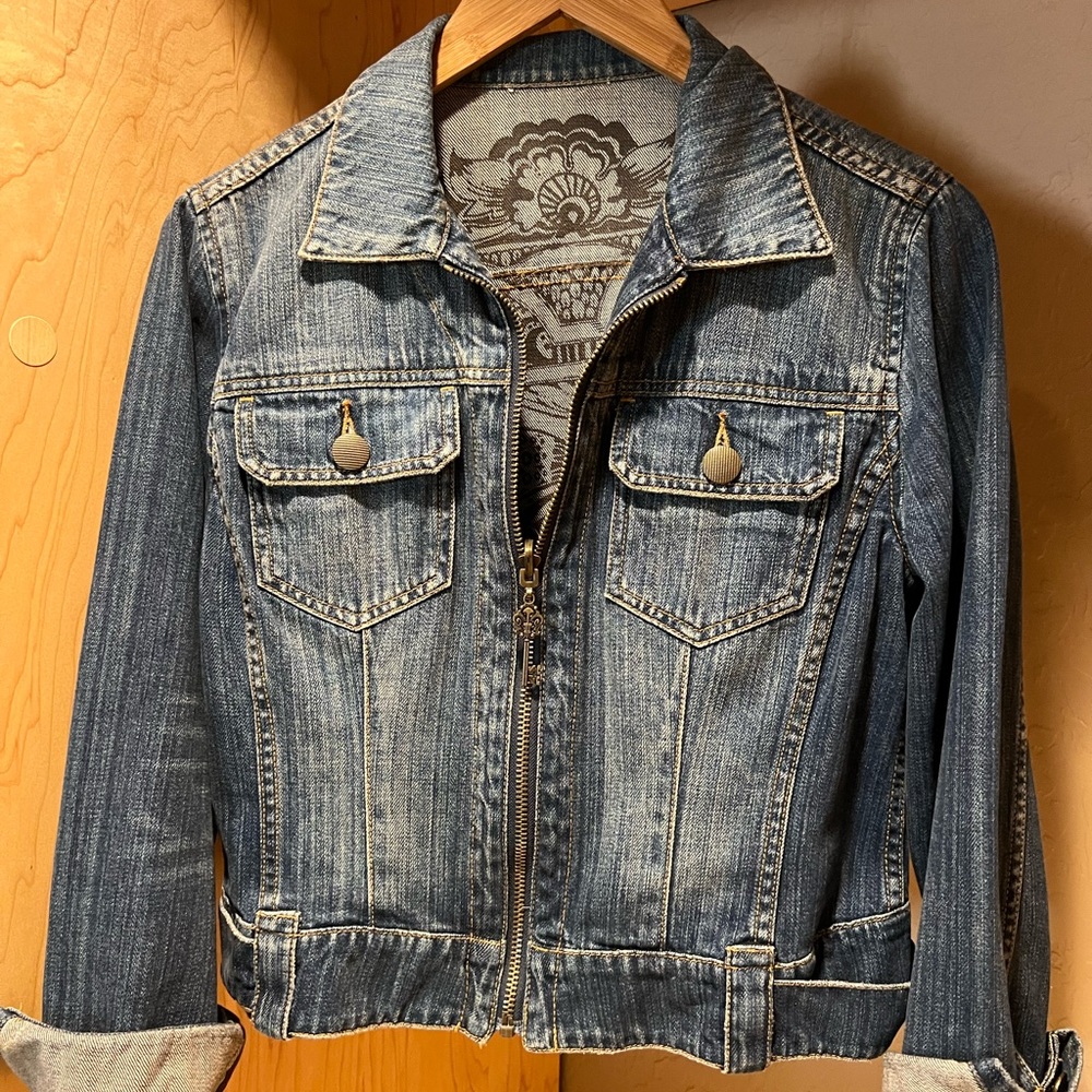 Cabi,M, vintage reversible jean jacket,